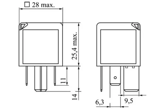 Relais, Arbeitsstrom 12 V BOSCH 0 986 332 001 Bild Relais, Arbeitsstrom 12 V BOSCH 0 986 332 001