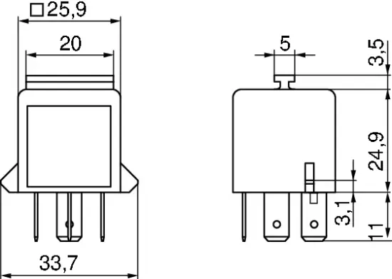 Relais, Hupe/Horn 12 V BOSCH 0 986 332 072 Bild Relais, Hupe/Horn 12 V BOSCH 0 986 332 072