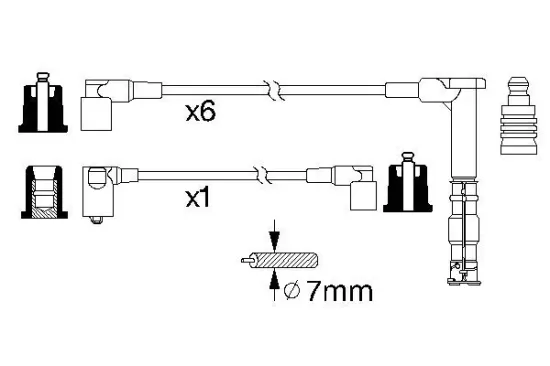 Zündleitungssatz BOSCH 0 986 356 314 Bild Zündleitungssatz BOSCH 0 986 356 314