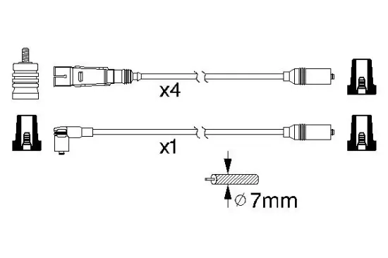 Zündleitungssatz BOSCH 0 986 356 317 Bild Zündleitungssatz BOSCH 0 986 356 317