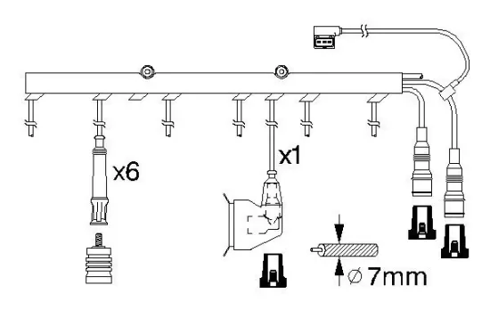 Zündleitungssatz BOSCH 0 986 356 323 Bild Zündleitungssatz BOSCH 0 986 356 323