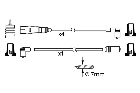 Zündleitungssatz BOSCH 0 986 356 369 Bild Zündleitungssatz BOSCH 0 986 356 369