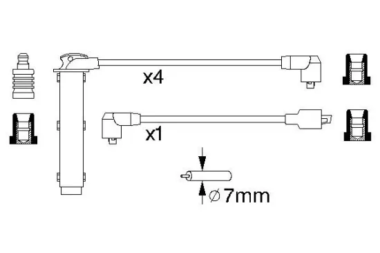 Zündleitungssatz BOSCH 0 986 356 748 Bild Zündleitungssatz BOSCH 0 986 356 748