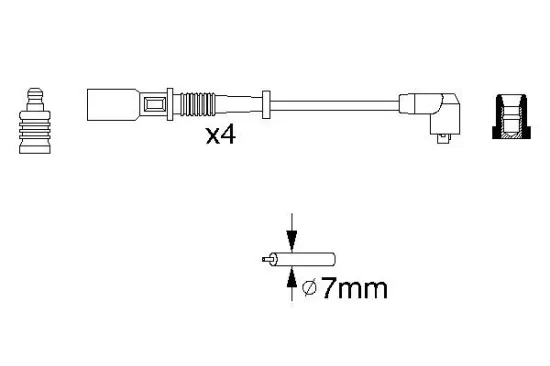 Zündleitungssatz BOSCH 0 986 356 754 Bild Zündleitungssatz BOSCH 0 986 356 754