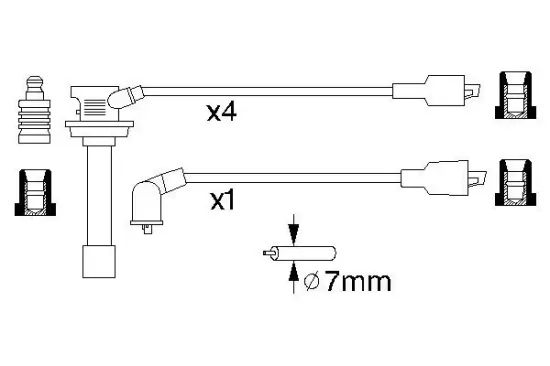 Zündleitungssatz BOSCH 0 986 356 756 Bild Zündleitungssatz BOSCH 0 986 356 756