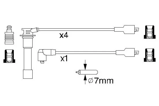 Zündleitungssatz BOSCH 0 986 356 795 Bild Zündleitungssatz BOSCH 0 986 356 795