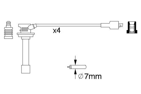 Zündleitungssatz BOSCH 0 986 356 810 Bild Zündleitungssatz BOSCH 0 986 356 810