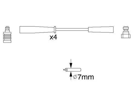 Zündleitungssatz BOSCH 0 986 356 817 Bild Zündleitungssatz BOSCH 0 986 356 817