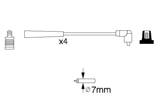 Zündleitungssatz BOSCH 0 986 356 818 Bild Zündleitungssatz BOSCH 0 986 356 818