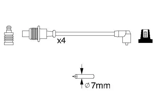 Zündleitungssatz BOSCH 0 986 356 854 Bild Zündleitungssatz BOSCH 0 986 356 854