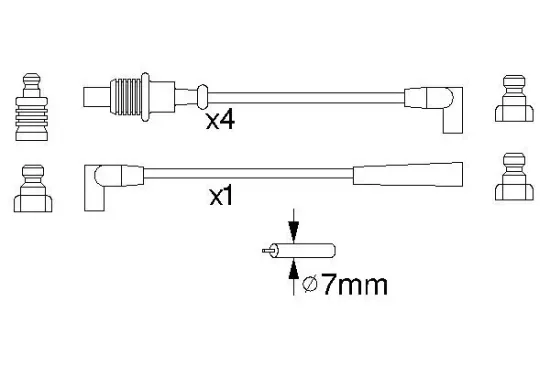 Zündleitungssatz BOSCH 0 986 356 883 Bild Zündleitungssatz BOSCH 0 986 356 883