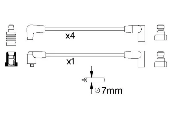 Zündleitungssatz BOSCH 0 986 356 885 Bild Zündleitungssatz BOSCH 0 986 356 885