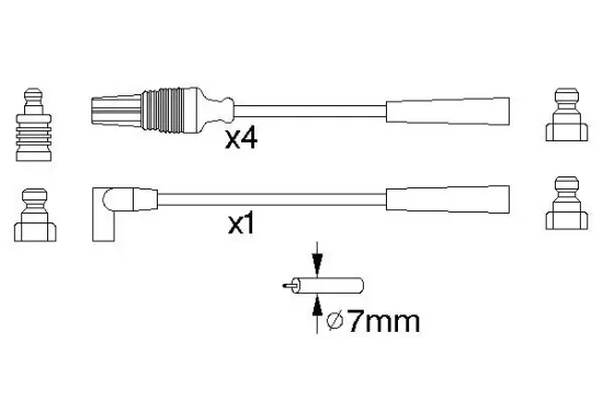 Zündleitungssatz BOSCH 0 986 356 889 Bild Zündleitungssatz BOSCH 0 986 356 889