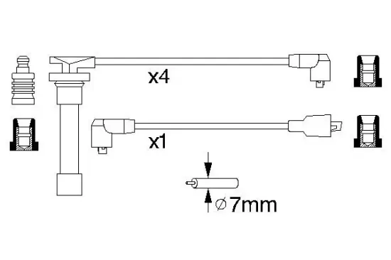 Zündleitungssatz BOSCH 0 986 356 893 Bild Zündleitungssatz BOSCH 0 986 356 893