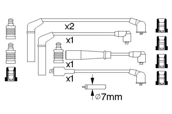 Zündleitungssatz BOSCH 0 986 356 943 Bild Zündleitungssatz BOSCH 0 986 356 943