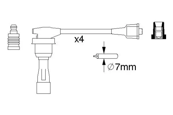 Zündleitungssatz BOSCH 0 986 356 974 Bild Zündleitungssatz BOSCH 0 986 356 974