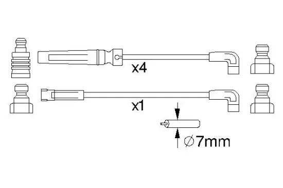 Zündleitungssatz BOSCH 0 986 356 975 Bild Zündleitungssatz BOSCH 0 986 356 975