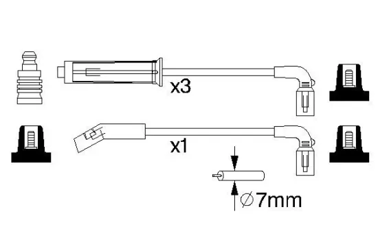 Zündleitungssatz BOSCH 0 986 356 980 Bild Zündleitungssatz BOSCH 0 986 356 980