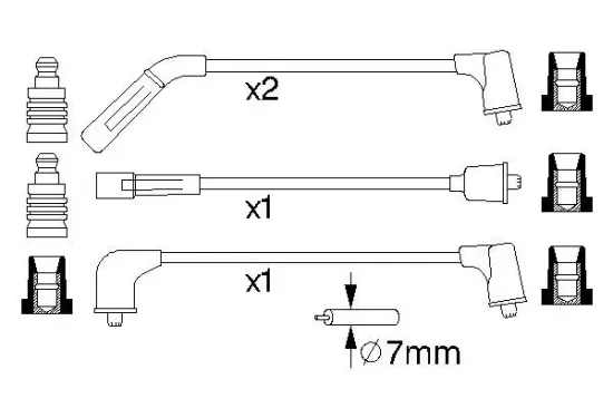 Zündleitungssatz BOSCH 0 986 356 988 Bild Zündleitungssatz BOSCH 0 986 356 988