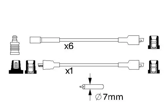 Zündleitungssatz BOSCH 0 986 357 011 Bild Zündleitungssatz BOSCH 0 986 357 011