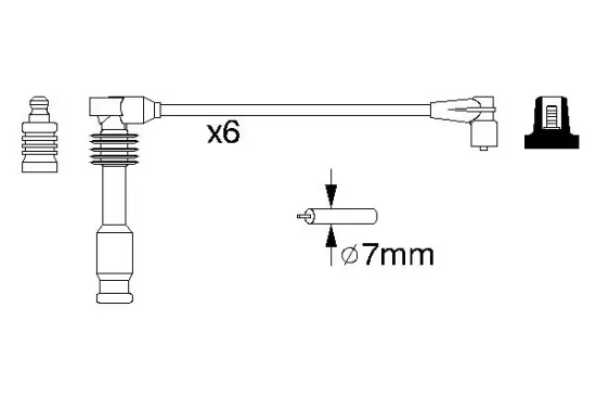 Zündleitungssatz BOSCH 0 986 357 055 Bild Zündleitungssatz BOSCH 0 986 357 055
