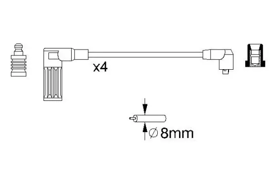 Zündleitungssatz BOSCH 0 986 357 096 Bild Zündleitungssatz BOSCH 0 986 357 096