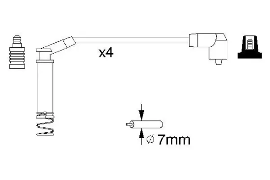 Zündleitungssatz BOSCH 0 986 357 124 Bild Zündleitungssatz BOSCH 0 986 357 124