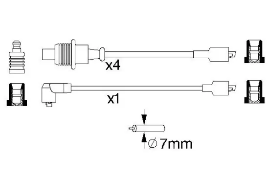 Zündleitungssatz BOSCH 0 986 357 128 Bild Zündleitungssatz BOSCH 0 986 357 128