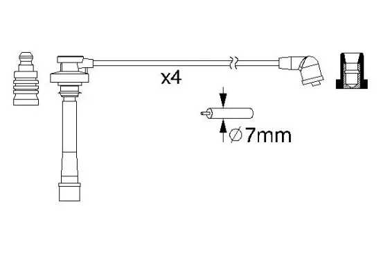 Zündleitungssatz BOSCH 0 986 357 147 Bild Zündleitungssatz BOSCH 0 986 357 147