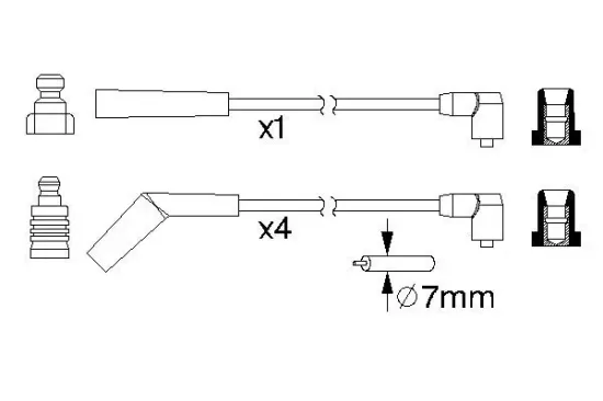 Zündleitungssatz BOSCH 0 986 357 153 Bild Zündleitungssatz BOSCH 0 986 357 153