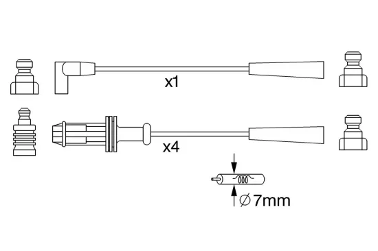 Zündleitungssatz BOSCH 0 986 357 251 Bild Zündleitungssatz BOSCH 0 986 357 251