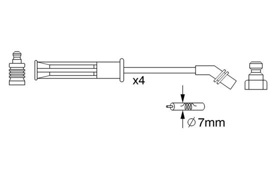 Zündleitungssatz BOSCH 0 986 357 252 Bild Zündleitungssatz BOSCH 0 986 357 252