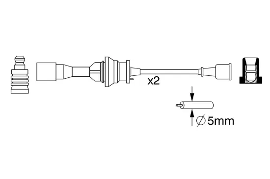 Zündleitungssatz BOSCH 0 986 357 266 Bild Zündleitungssatz BOSCH 0 986 357 266