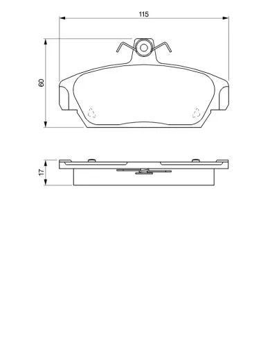 Bremsbelagsatz, Scheibenbremse BOSCH 0 986 424 092 Bild Bremsbelagsatz, Scheibenbremse BOSCH 0 986 424 092