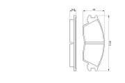Bremsbelagsatz, Scheibenbremse BOSCH 0 986 424 135