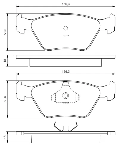 Bremsbelagsatz, Scheibenbremse Vorderachse BOSCH 0 986 424 200 Bild Bremsbelagsatz, Scheibenbremse Vorderachse BOSCH 0 986 424 200
