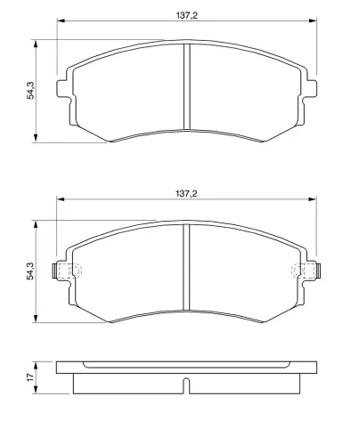 Bremsbelagsatz, Scheibenbremse BOSCH 0 986 424 215 Bild Bremsbelagsatz, Scheibenbremse BOSCH 0 986 424 215