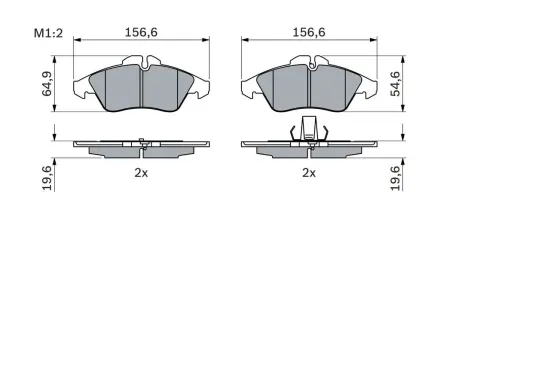 Bremsbelagsatz, Scheibenbremse BOSCH 0 986 424 218 Bild Bremsbelagsatz, Scheibenbremse BOSCH 0 986 424 218