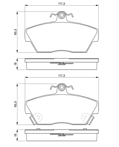 Bremsbelagsatz, Scheibenbremse Vorderachse BOSCH 0 986 424 244 Bild Bremsbelagsatz, Scheibenbremse Vorderachse BOSCH 0 986 424 244