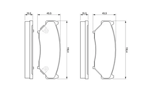 Bremsbelagsatz, Scheibenbremse BOSCH 0 986 424 251 Bild Bremsbelagsatz, Scheibenbremse BOSCH 0 986 424 251