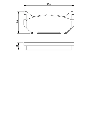 Bremsbelagsatz, Scheibenbremse Hinterachse BOSCH 0 986 424 266 Bild Bremsbelagsatz, Scheibenbremse Hinterachse BOSCH 0 986 424 266