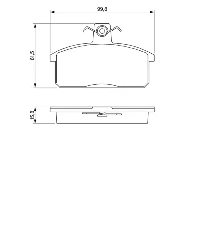 Bremsbelagsatz, Scheibenbremse Vorderachse BOSCH 0 986 424 274 Bild Bremsbelagsatz, Scheibenbremse Vorderachse BOSCH 0 986 424 274