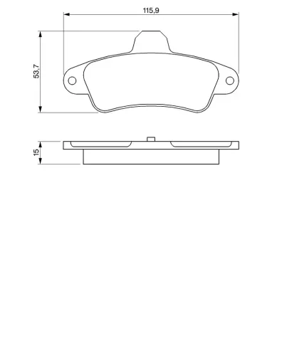 Bremsbelagsatz, Scheibenbremse Hinterachse BOSCH 0 986 424 277 Bild Bremsbelagsatz, Scheibenbremse Hinterachse BOSCH 0 986 424 277