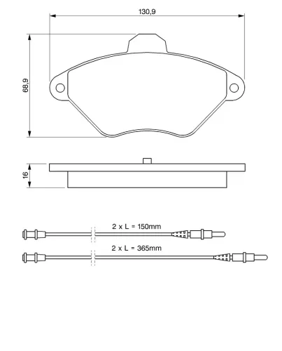 Bremsbelagsatz, Scheibenbremse BOSCH 0 986 424 278 Bild Bremsbelagsatz, Scheibenbremse BOSCH 0 986 424 278