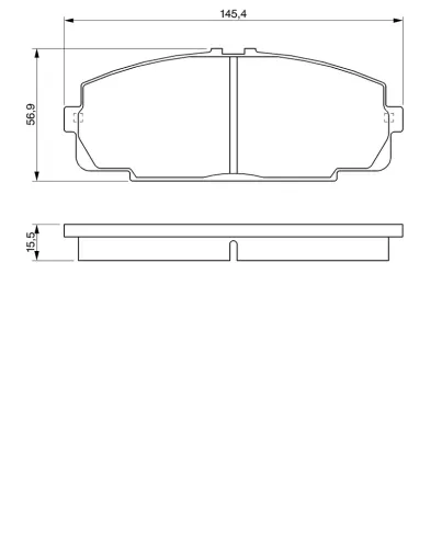 Bremsbelagsatz, Scheibenbremse Vorderachse BOSCH 0 986 424 319 Bild Bremsbelagsatz, Scheibenbremse Vorderachse BOSCH 0 986 424 319