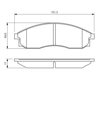 Bremsbelagsatz, Scheibenbremse BOSCH 0 986 424 340 Bild Bremsbelagsatz, Scheibenbremse BOSCH 0 986 424 340
