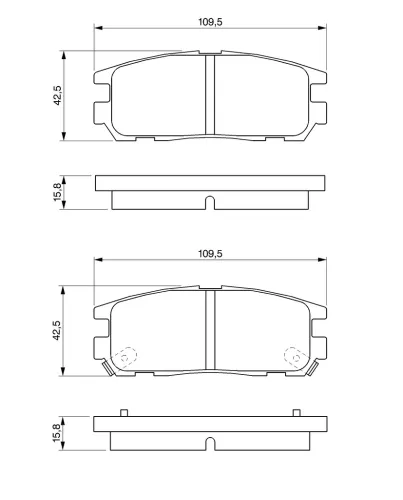 Bremsbelagsatz, Scheibenbremse Hinterachse BOSCH 0 986 424 367 Bild Bremsbelagsatz, Scheibenbremse Hinterachse BOSCH 0 986 424 367