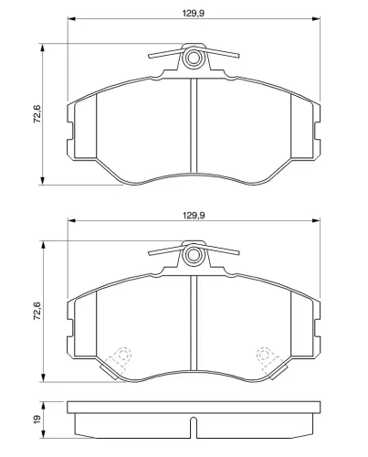 Bremsbelagsatz, Scheibenbremse Vorderachse BOSCH 0 986 424 368 Bild Bremsbelagsatz, Scheibenbremse Vorderachse BOSCH 0 986 424 368