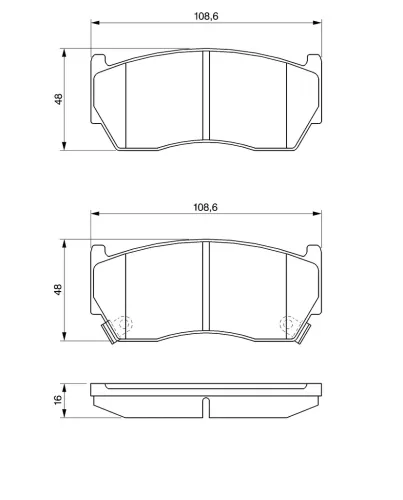 Bremsbelagsatz, Scheibenbremse BOSCH 0 986 424 369 Bild Bremsbelagsatz, Scheibenbremse BOSCH 0 986 424 369