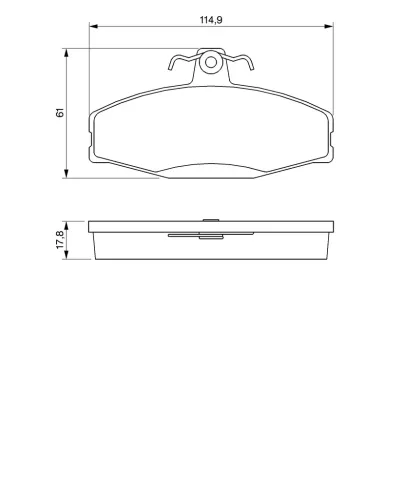 Bremsbelagsatz, Scheibenbremse BOSCH 0 986 424 373 Bild Bremsbelagsatz, Scheibenbremse BOSCH 0 986 424 373